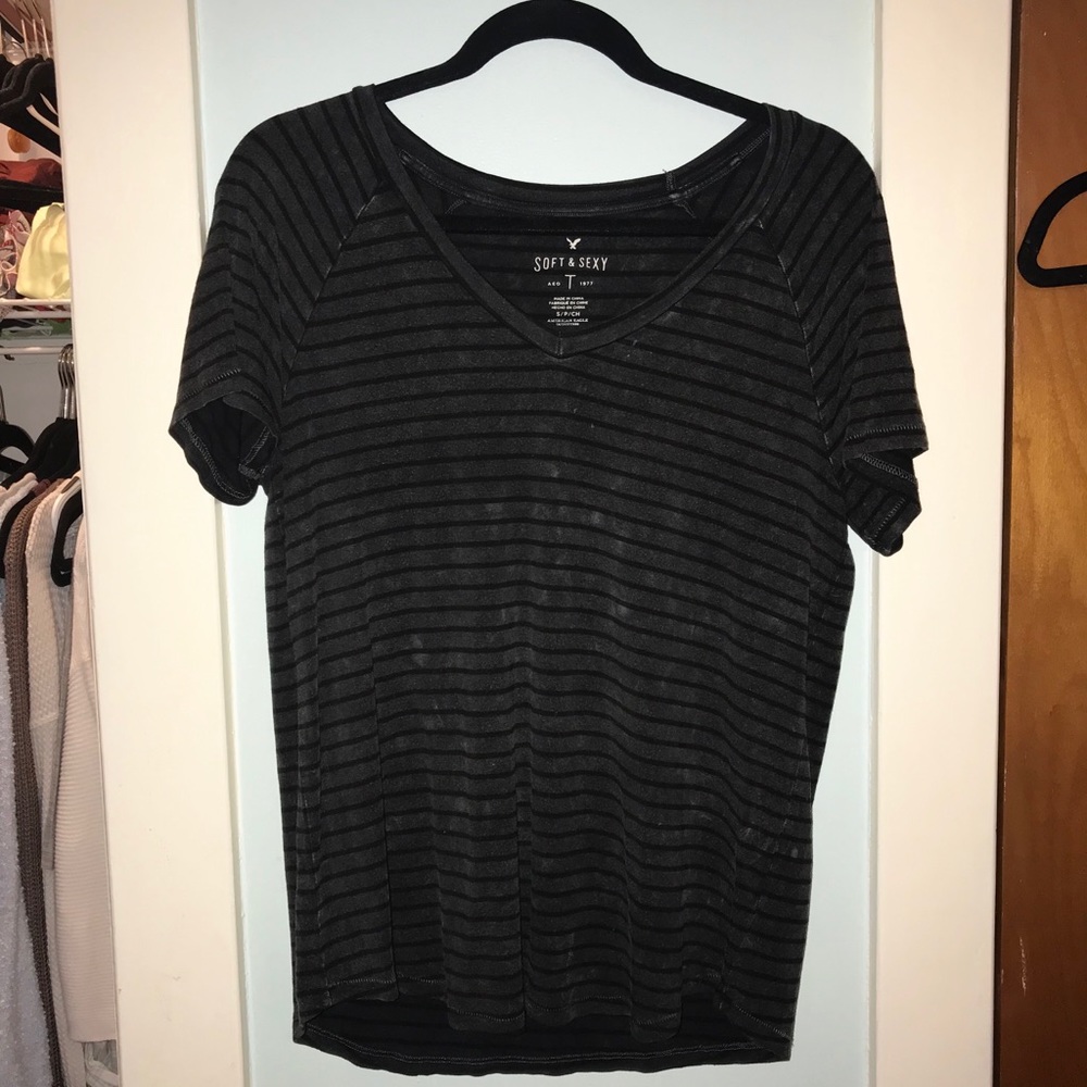Soft and sexy rustic striped t-shirt